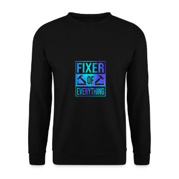 Fixer Of Everything Car Lover Automobile Mechanic - Unisex Sweatshirt - black - Front - Alina (178cm) & Michal (187cm)