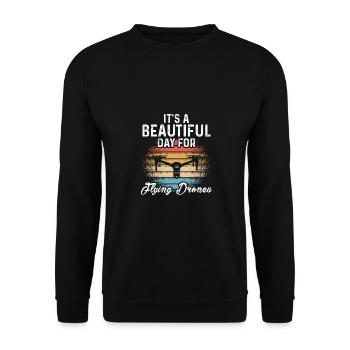 It's A Beautiful Day For Flying Drones RC Quadcopt - Unisex Sweatshirt - black - Front - Alina (178cm) & Michal (187cm)
