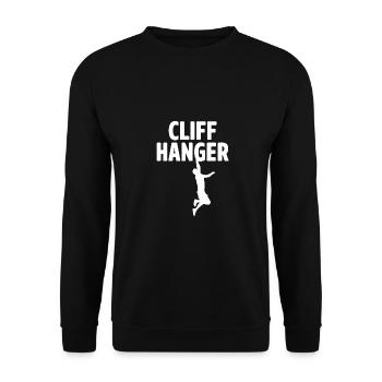 Cliff Hanger Cliff Diver Cliff Diving Tombstoning - Unisex Sweatshirt - black - Front - Alina (178cm) & Michal (187cm)