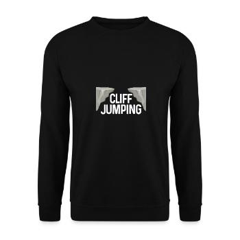 Retro Graphic Cliff Diver Cliff Diving Tombstoning - Unisex Sweatshirt - black - Front - Alina (178cm) & Michal (187cm)