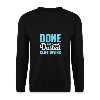 Done And Dusted Cliff Diving Cliff Diver Waterspor - Unisex Sweatshirt - black - Front - Alina (178cm) & Michal (187cm)