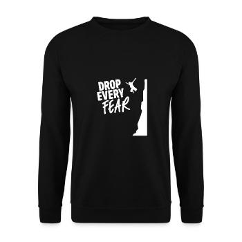 Drop Every Fear Cliff Diving Cliff Jumper Cliff Ju - Unisex Sweatshirt - black - Front - Alina (178cm) & Michal (187cm)