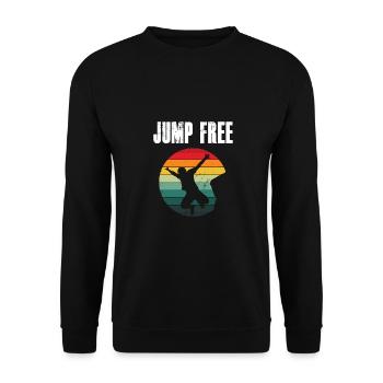 Retro Graphic Cliff Diver Cliff Diving Tombstoning - Unisex Sweatshirt - black - Front - Alina (178cm) & Michal (187cm)