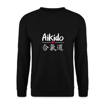 Le cadeau parfait pour les amateurs d'Aikido - Sweat-shirt Unisexe - noir - Devant - Alina (178cm) & Michal (187cm)