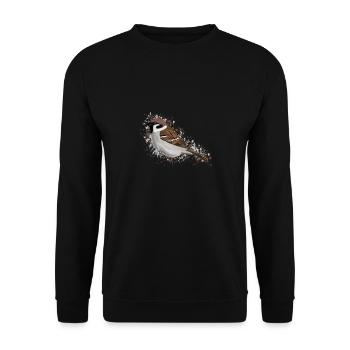 Field Sparrow Bird Bird Lover Birdwatcher - Unisex Sweatshirt - black - Front - Alina (178cm) & Michal (187cm)