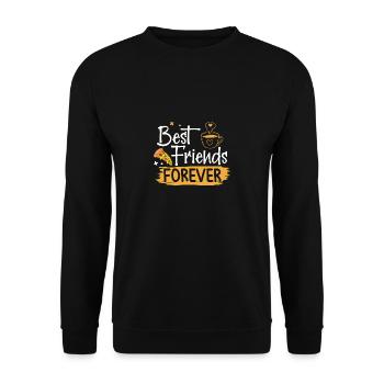 Best friends forever, best buddies forever - Unisex Sweatshirt - black - Front - Alina (178cm) & Michal (187cm)