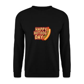 Cheat Day Burrito Burger Fast Food Pizza - Unisex Sweatshirt - black - Front - Alina (178cm) & Michal (187cm)