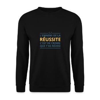 The enemy of success - Unisex Sweatshirt - black - Front - Alina (178cm) & Michal (187cm)