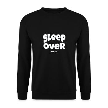 Sleep over - Unisex Pullover - Schwarz - Vorne - Alina (178cm) & Michal (187cm)