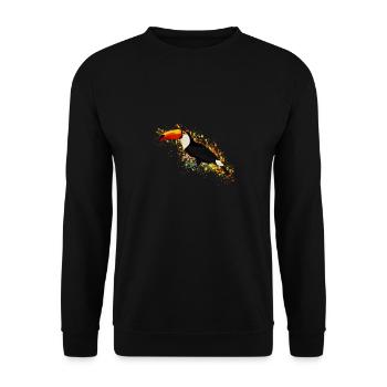 Toucan Bird Bird Lover Birdwatcher - Unisex Sweatshirt - black - Front - Alina (178cm) & Michal (187cm)
