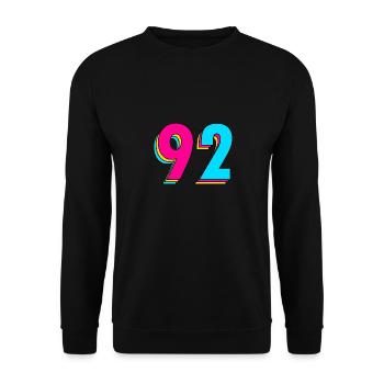 Year 92 - Unisex Sweatshirt - black - Front - Alina (178cm) & Michal (187cm)
