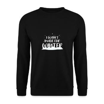 Ich hasse Winter, Ich hasse Schnee und Kälte - Unisex Pullover - Schwarz - Vorne - Alina (178cm) & Michal (187cm)