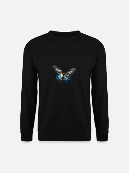 butterfly ,sequins,gold,metallic - Unisex Sweatshirt - black