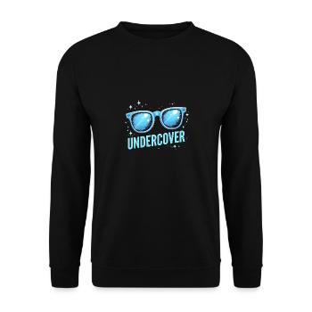 Undercover Costume - Sunglasses Fun - Unisex Sweatshirt - black - Front - Alina (178cm) & Michal (187cm)