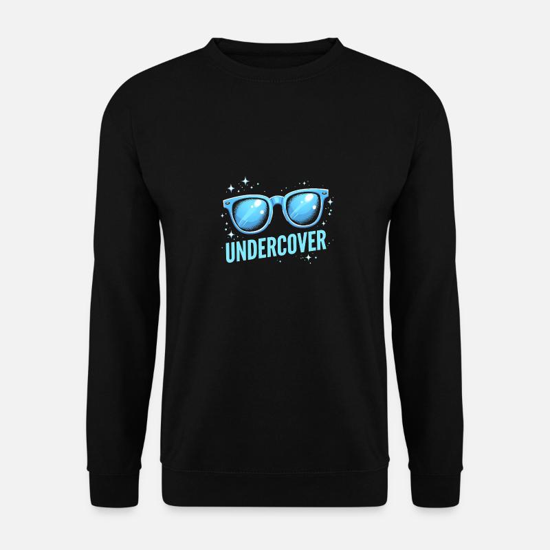 Undercover Costume - Sunglasses Fun - Unisex Sweatshirt - black