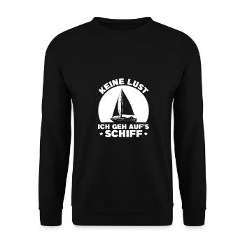 Segelschein bestanden Segelschiff Segler Geschenk - Unisex Pullover - Schwarz - Vorne - Alina (178cm) & Michal (187cm)