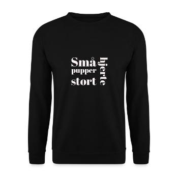 petits seins grand coeur - Sweat-shirt Unisexe - noir - Devant - Alina (178cm) & Michal (187cm)