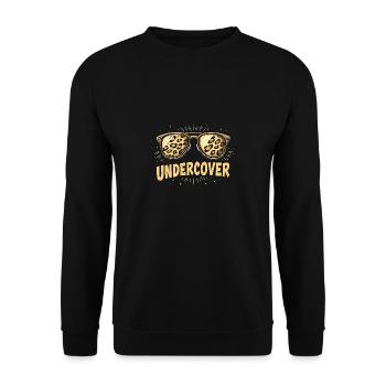 Undercover Speech - Funny Costume with Sun Bril - Unisex Sweatshirt - black - Front - Alina (178cm) & Michal (187cm)