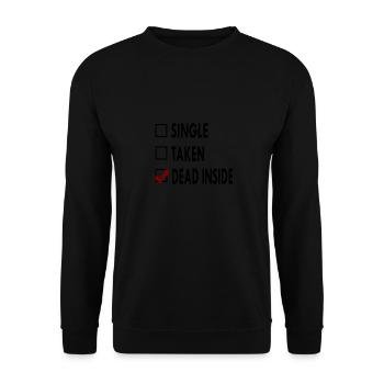 SINGLE noir blanc DEAD - Sweat-shirt Unisexe - noir - Devant - Alina (178cm) & Michal (187cm)