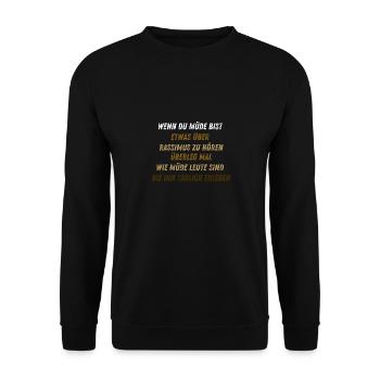 Anti-Rassismus - Unisex Pullover - Schwarz - Vorne - Alina (178cm) & Michal (187cm)