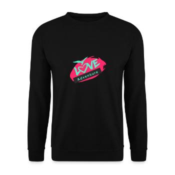 Love Adventure - Unisex Pullover - Schwarz - Vorne - Alina (178cm) & Michal (187cm)