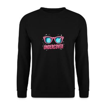 Undercover Speech - Sunglasses Design - Unisex Sweatshirt - black - Front - Alina (178cm) & Michal (187cm)
