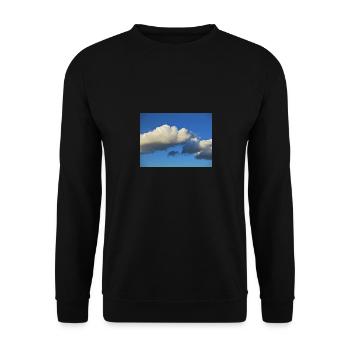 NUAGES BLANCS 3118 3 - Sweat-shirt Unisexe - noir - Devant - Alina (178cm) & Michal (187cm)