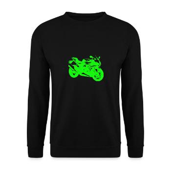 Motorcycle racing machine - Unisex Sweatshirt - black - Front - Alina (178cm) & Michal (187cm)