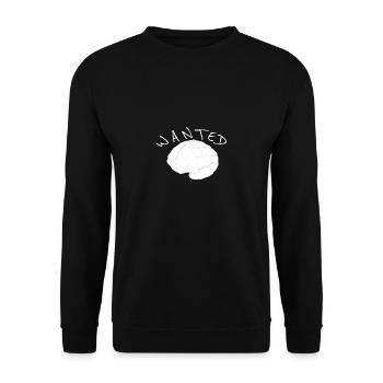 Brain Wanted White Drawing - Unisex Sweatshirt - black - Front - Alina (178cm) & Michal (187cm)
