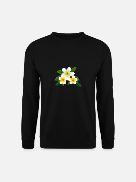 Frangipani Tempelbaum Plumeria Frangipani Blume - Unisex Pullover - Schwarz