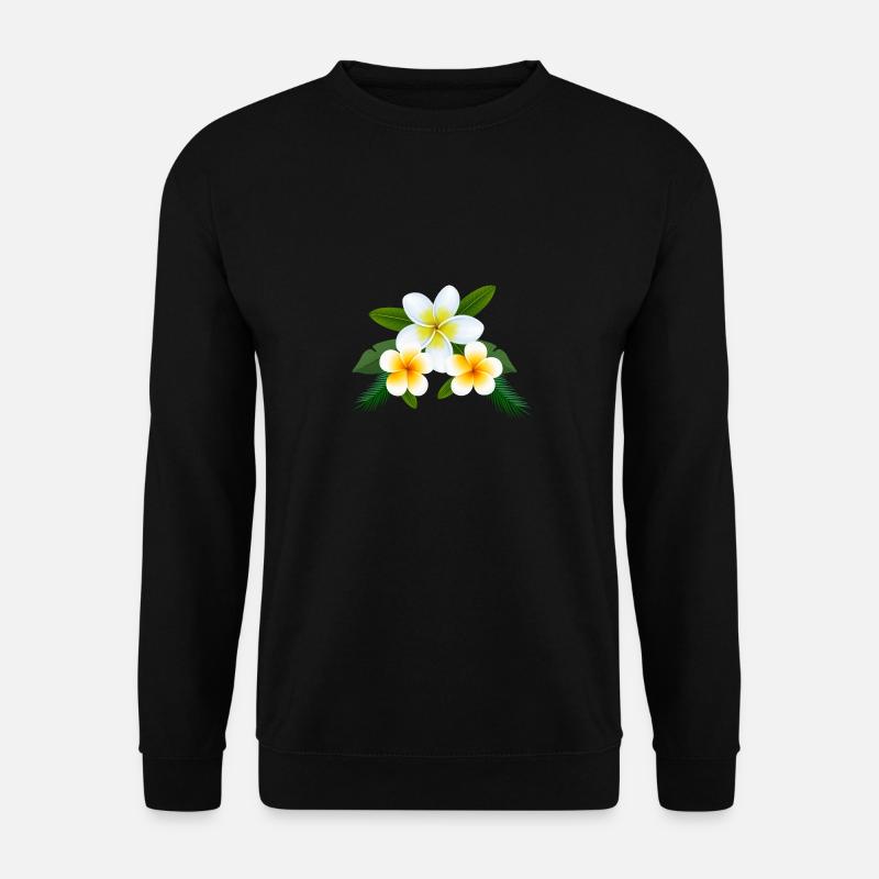 Frangipani Tempelbaum Plumeria Frangipani Blume - Unisex Pullover - Schwarz
