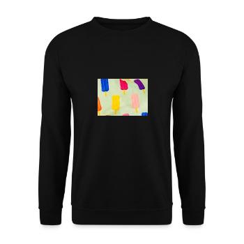 ice lollies t shirt - Unisex Sweatshirt - black - Front - Alina (178cm) & Michal (187cm)
