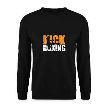 Kickboxen Power | Entfesseln Sie Ihre Kräfte - Unisex Pullover - Schwarz - Vorne - Alina (178cm) & Michal (187cm)