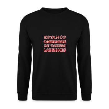 We are at so many thieves 3 - Unisex Sweatshirt - black - Front - Alina (178cm) & Michal (187cm)
