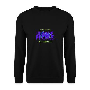 UP The Glow - Unisex Sweatshirt - black - Front - Alina (178cm) & Michal (187cm)