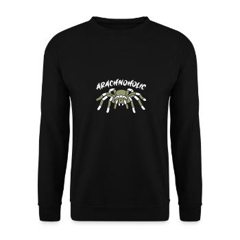 Arachnoholic Spiderfan J’adore les araignées - Sweat-shirt Unisexe - noir - Devant - Alina (178cm) & Michal (187cm)
