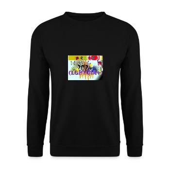 pride2024 - Unisex Pullover - Schwarz - Vorne - Alina (178cm) & Michal (187cm)