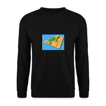 Schildkröte - Unisex Pullover - Schwarz - Vorne - Alina (178cm) & Michal (187cm)