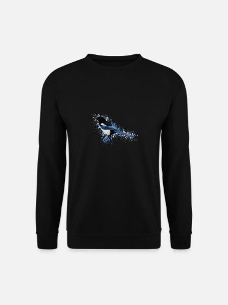 Elster Vogel Vogelfreund Vogelbeobachter - Unisex Pullover - Schwarz