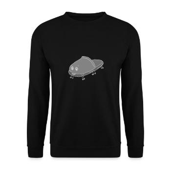 Slipper animals Slippers wear slippers - Unisex Sweatshirt - black - Front - Alina (178cm) & Michal (187cm)