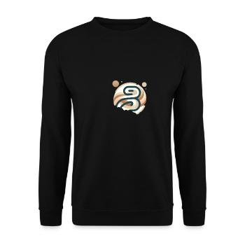 Sandfarben Symbol - Unisex Pullover - Schwarz - Vorne - Alina (178cm) & Michal (187cm)