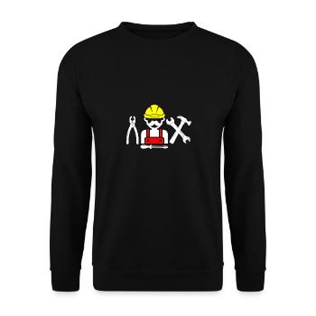Do-it-yourself craftsman - Unisex Sweatshirt - black - Front - Alina (178cm) & Michal (187cm)