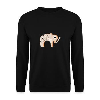 Hellophant Spiralium y Boulium - Dessin Artistique - Sweat-shirt Unisexe - noir - Devant - Alina (178cm) & Michal (187cm)