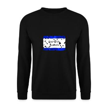MG Kriti town sign Kastelli - Unisex Sweatshirt - black - Front - Alina (178cm) & Michal (187cm)