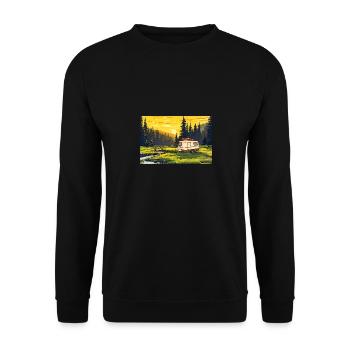 Eriba Pan Puck - Unisex Pullover - Schwarz - Vorne - Alina (178cm) & Michal (187cm)