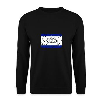 mg kriti ortsschild achlada - Unisex Pullover - Schwarz - Vorne - Alina (178cm) & Michal (187cm)