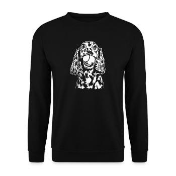 Cocker Spaniel Chien Chien Wilsigns - Sweat-shirt Unisexe - noir - Devant - Alina (178cm) & Michal (187cm)