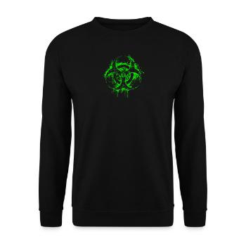 biohazard cyber gothic biohazard metal - Unisex Sweatshirt - black - Front - Alina (178cm) & Michal (187cm)