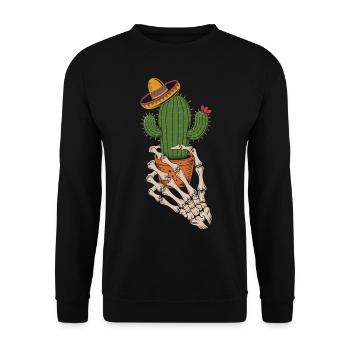 Cactus Cinco de Mayo drôle - Sweat-shirt Unisexe - noir - Devant - Alina (178cm) & Michal (187cm)