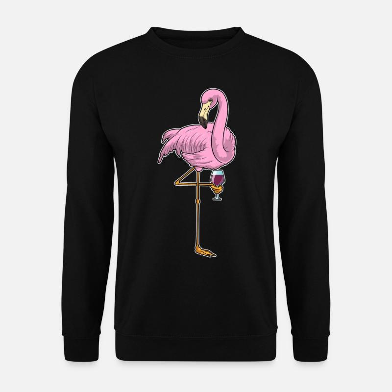 Flamingo Red Wine - Unisex Sweatshirt - black